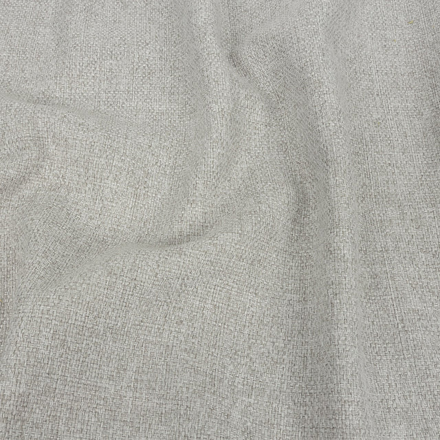 Warm Gray Basketwoven Polyester and Cotton Home Decor Fabric