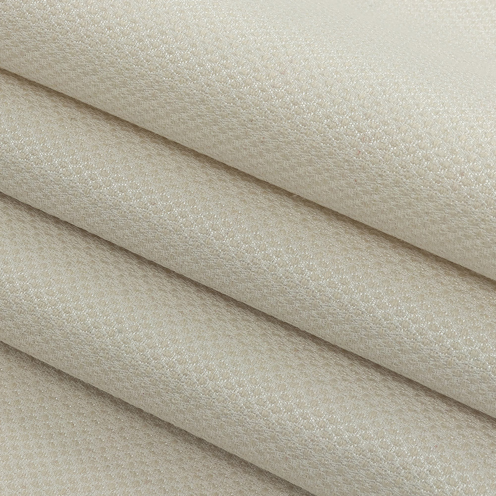 Ivory Minute Diamond Blended Polyester Jacquard Folded