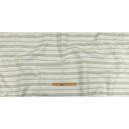 Gray and Sugar Swizzle Tactile Striped Woven - Full