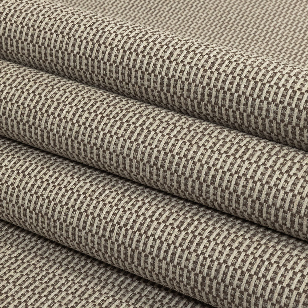 Brown and Gray Rectangles Polyester Jacquard - Folded