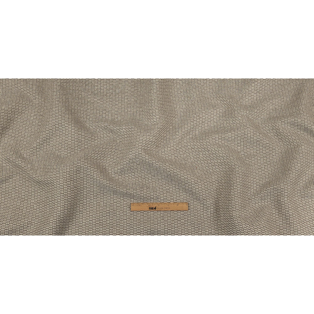 Brown and Gray Rectangles Polyester Jacquard - Full
