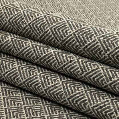Gray and White Diamonds Upholstery Tweed Folded