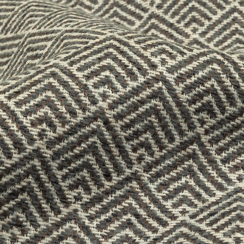 Gray and White Diamonds Upholstery Tweed Detail