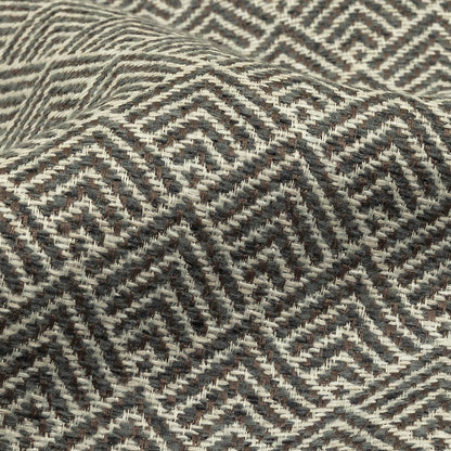 Gray and White Diamonds Upholstery Tweed Detail