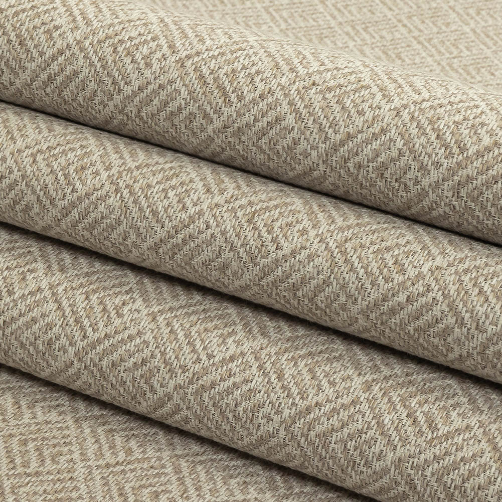 Beige and Khaki Diamonds Upholstery Tweed Folded