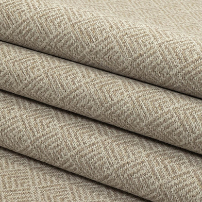 Beige and Khaki Diamonds Upholstery Tweed Folded