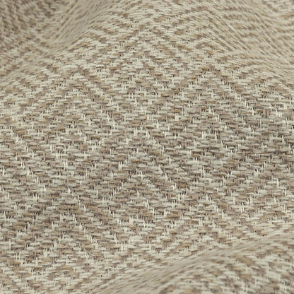 Beige and Khaki Diamonds Upholstery Tweed Detail