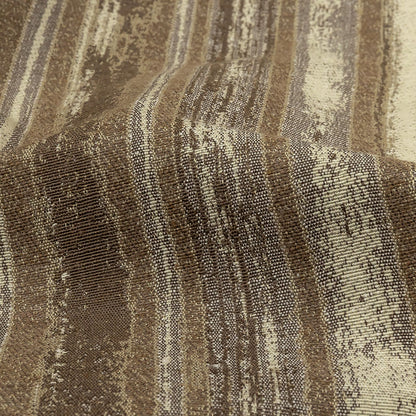 Desert Taupe, Pumice Stone and Gray Painterly Stripes Blended Cotton Jacquard - Detail