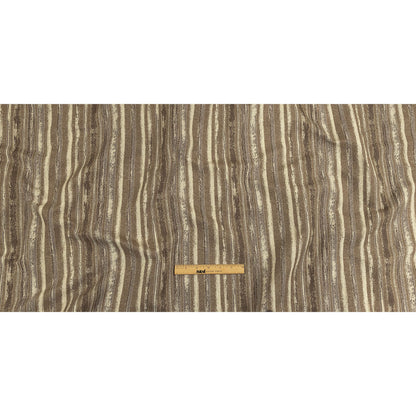 Desert Taupe, Pumice Stone and Gray Painterly Stripes Blended Cotton Jacquard - Full