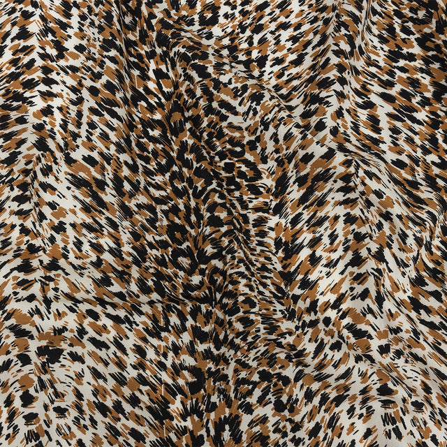 Mood Exclusive Tan Fanciful Furs Cotton Poplin