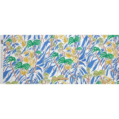 Mood Exclusive Blue Foliate Figment Cotton Shirting - Full