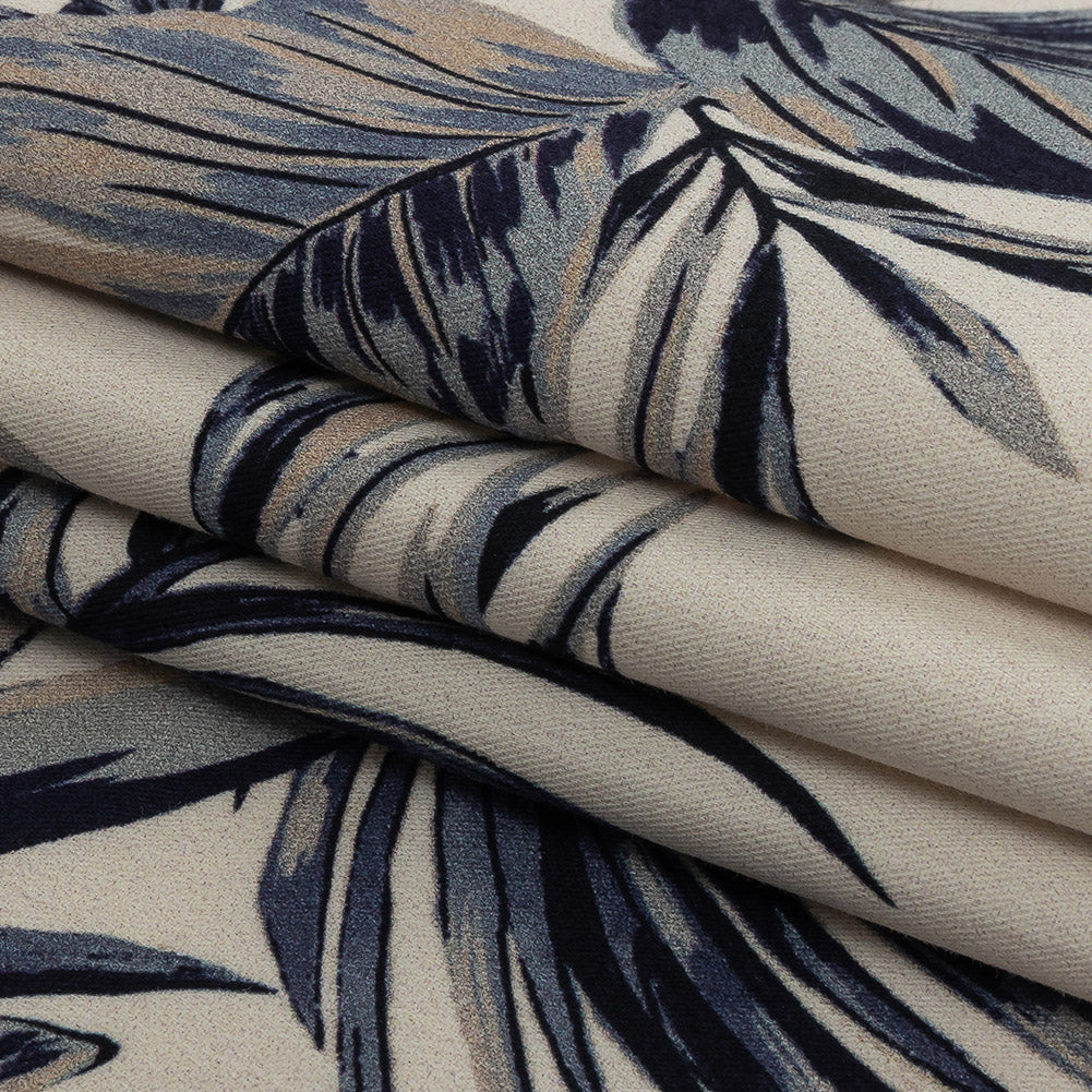 Mood Exclusive Ivory Soft Shadows Stretch Cotton Twill Folded