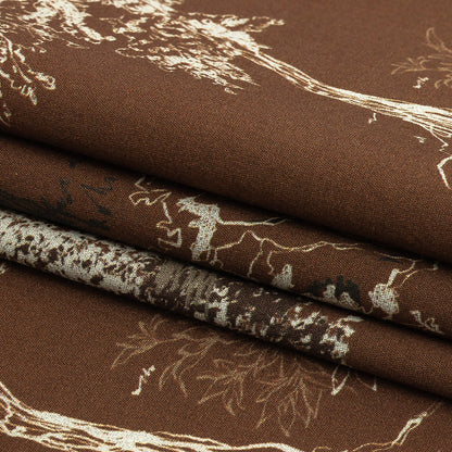 Mood Exclusive Brown Old Growth Stretch Cotton Poplin Folded