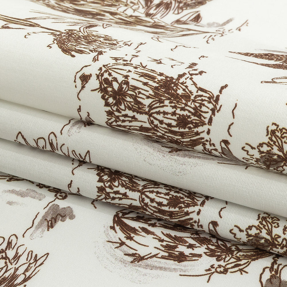 Mood Exclusive Cactus Charisma Stretch Cotton Poplin - Folded