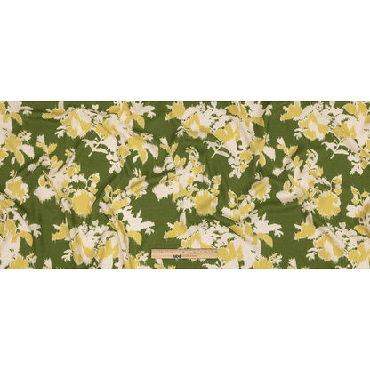 Mood Exclusive Pea Green Layers of Luxury Slubbed Viscose Woven - Full