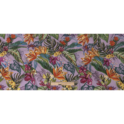 Sustainable Viscose Woven Print - Lavender and Multicolor Floral - Mood Exclusive Flowering Fantasy Folded