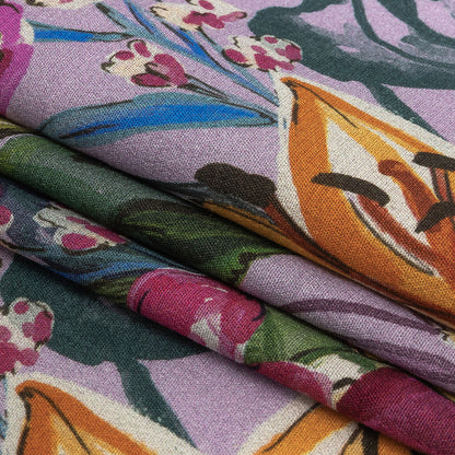 Sustainable Viscose Woven Print - Lavender and Multicolor Floral - Mood Exclusive Flowering Fantasy Detail
