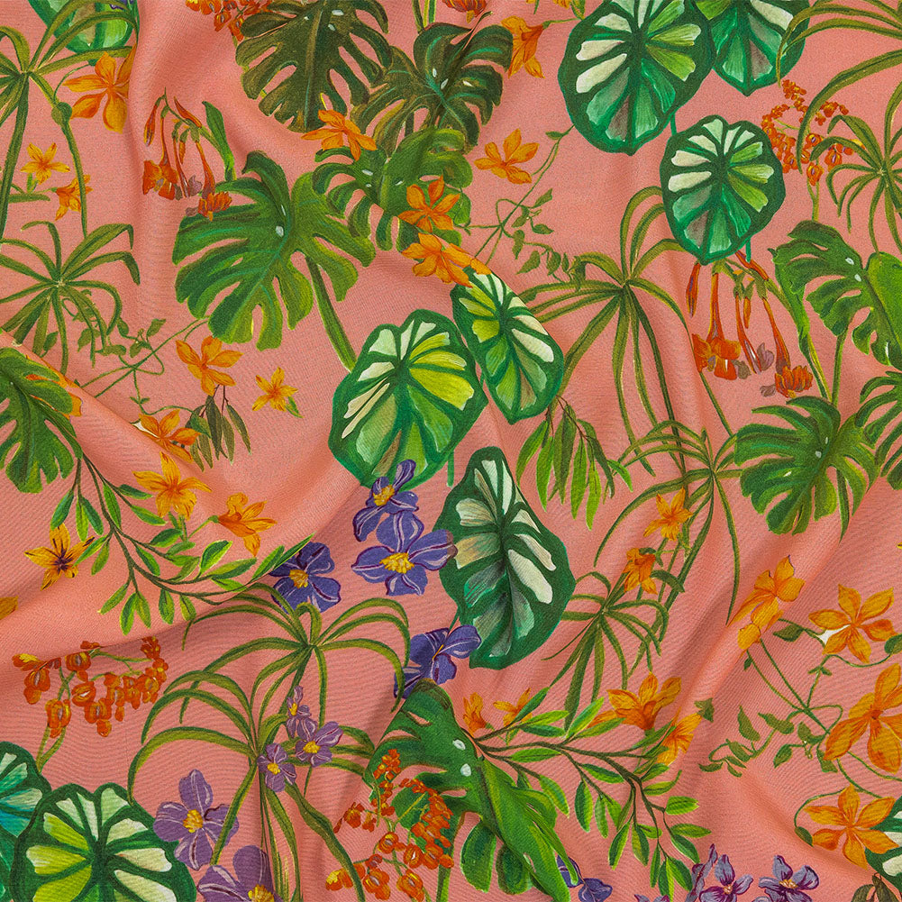 Mood Exclusive Pink Lily Pad Paradise Sustainable Viscose Woven