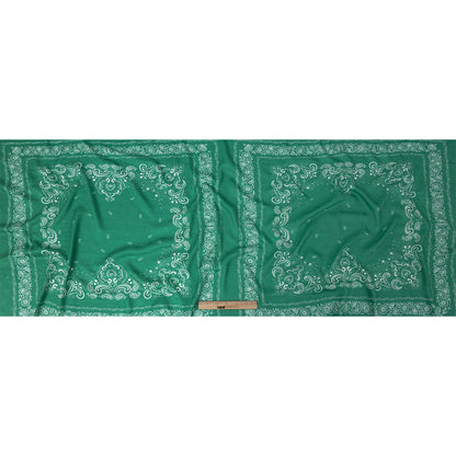 Polka Dotted Viscose Jacquard Panel - Green Floral Bandana - Mood Exclusive Dauntless Disguise Full