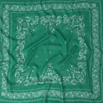 Polka Dotted Viscose Jacquard Panel - Green Floral Bandana - Mood Exclusive Dauntless Disguise