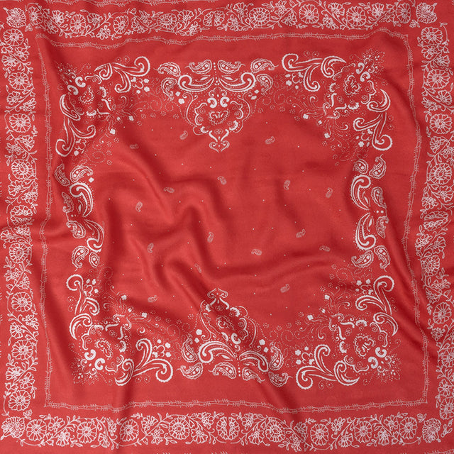 Mood Exclusive Hot Coral Dauntless Disguise Polka Dotted Viscose Jacquard