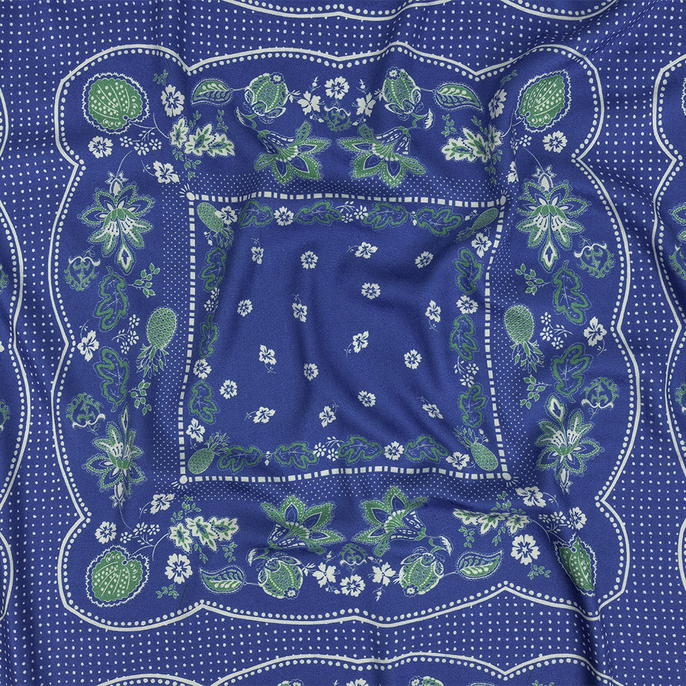 Mood Exclusive Blue Inverted Perceptions Polka Dotted Viscose Jacquard