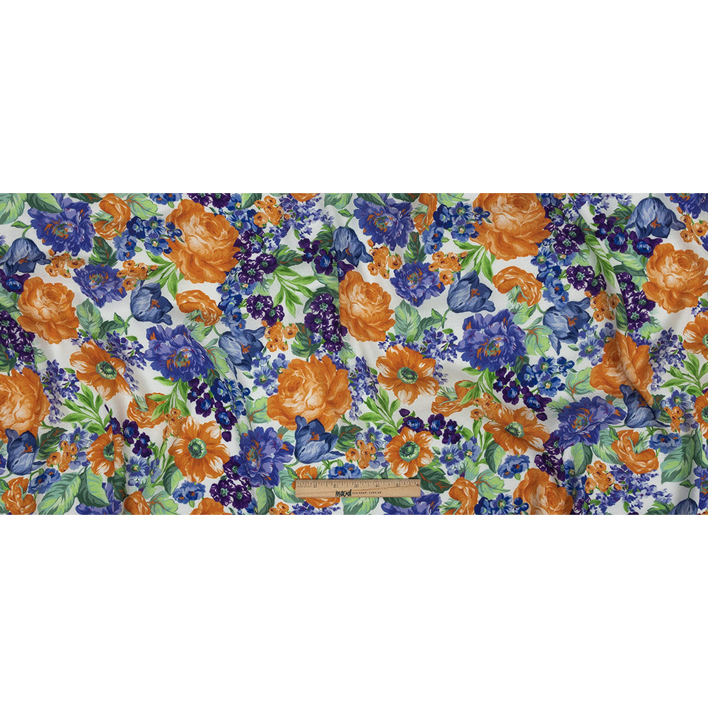 Mood Exclusive White Flowers by Vincent Gauzy Viscose Crepe - Full