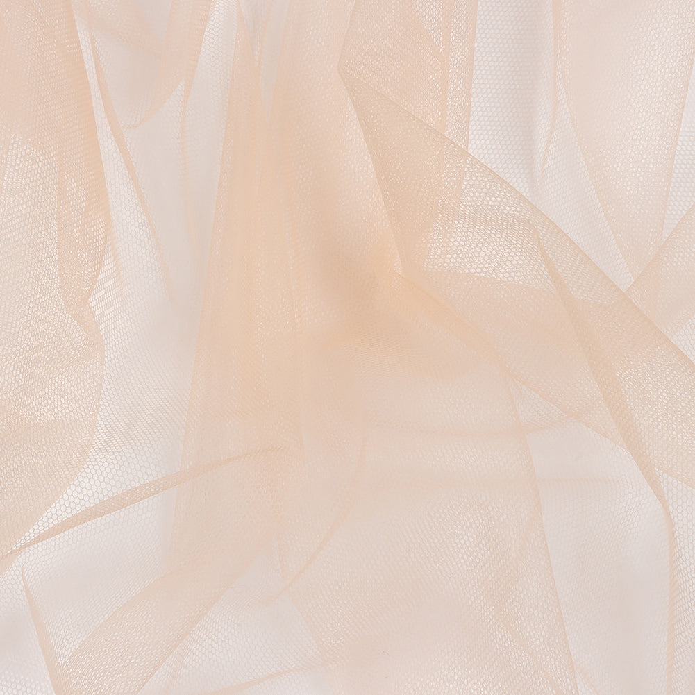 Light Peach Leonardo Soft Nylon Tulle - Folded