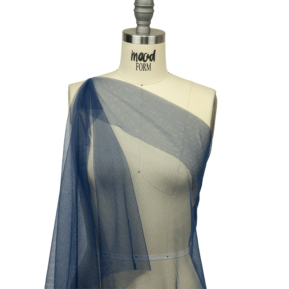 Dark Blue Leonardo Soft Nylon Tulle - Detail