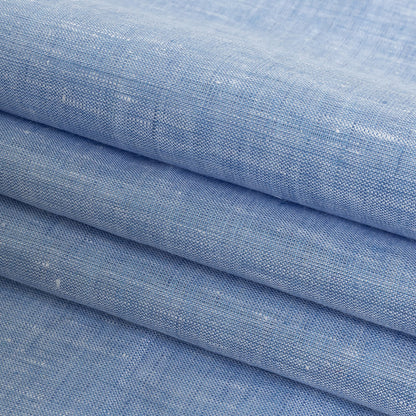 Minerva Heathered Blue Heron Lightweight Linen Chambray - Detail