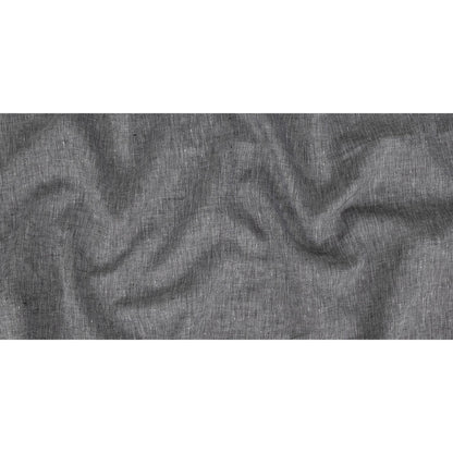 Minerva Heathered Black Lightweight Linen Chambray - Folded
