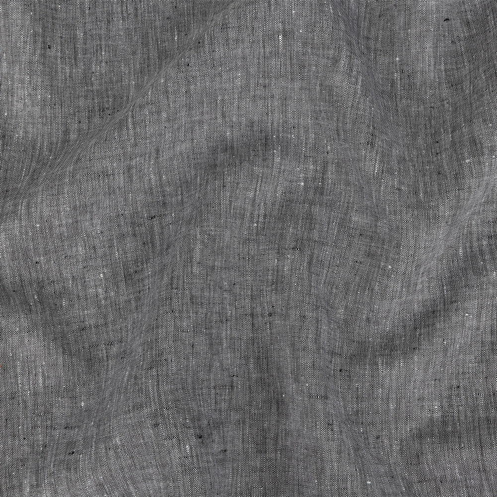 Minerva Heathered Black Lightweight Linen Chambray