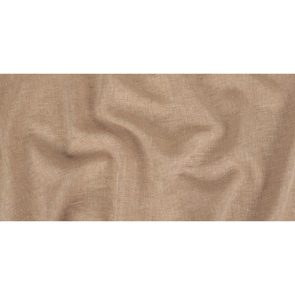 Lightweight Linen Chambray - Heathered Warm Sand - Minerva Collection Folded