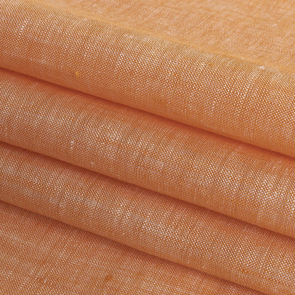 Lightweight Linen Chambray - Heathered Muskmelon - Minerva Collection Detail