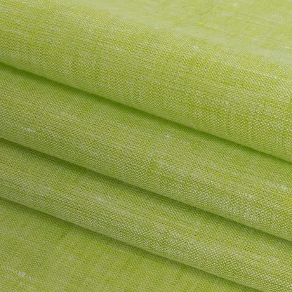 Minerva Heathered Lime Green Lightweight Linen Chambray - Detail