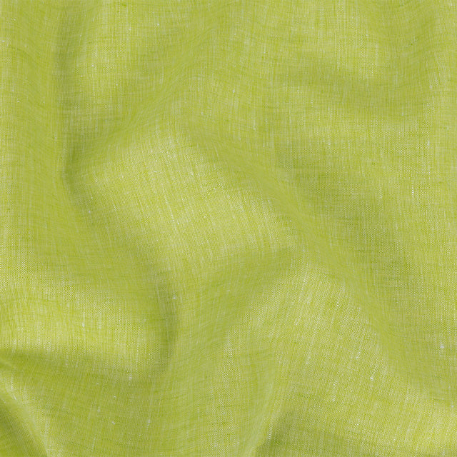 Minerva Heathered Lime Green Lightweight Linen Chambray