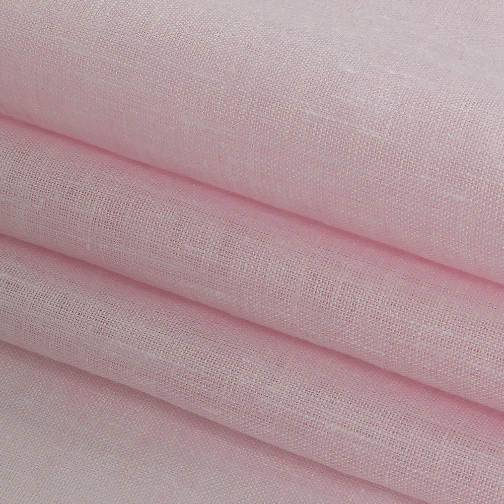 Lightweight Linen Chambray - Heathered Pink Marshmallow - Minerva Collection Detail