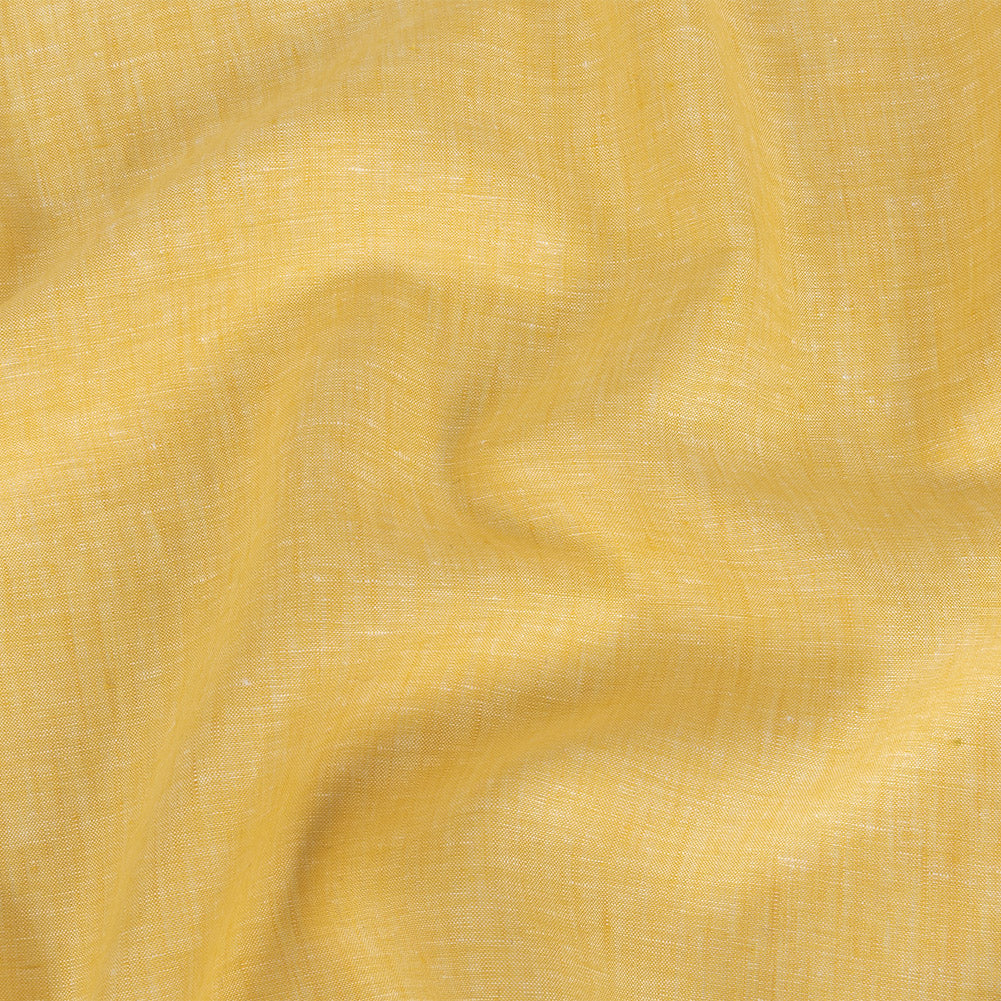 Minerva Heathered Goldfinch Lightweight Linen Chambray