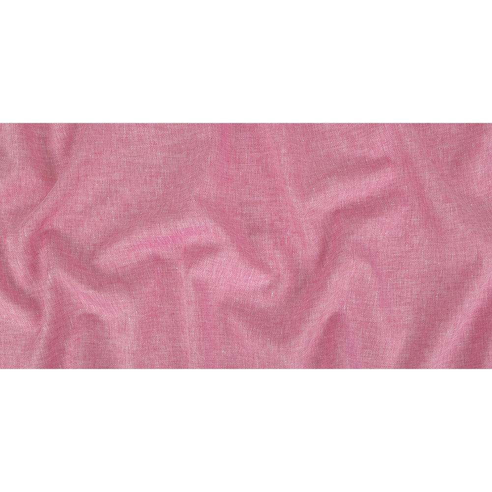 Minerva Heathered Begonia Pink Lightweight Linen Chambray - Folded