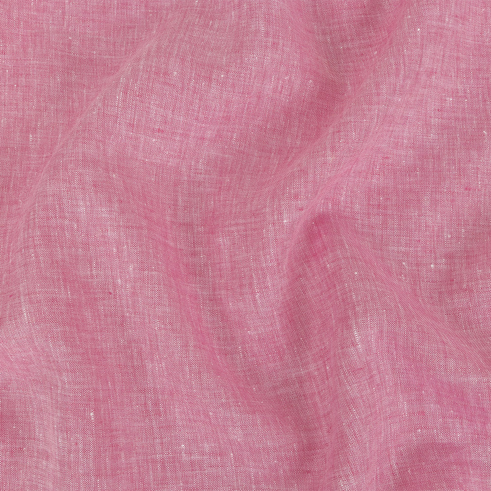 Minerva Heathered Begonia Pink Lightweight Linen Chambray