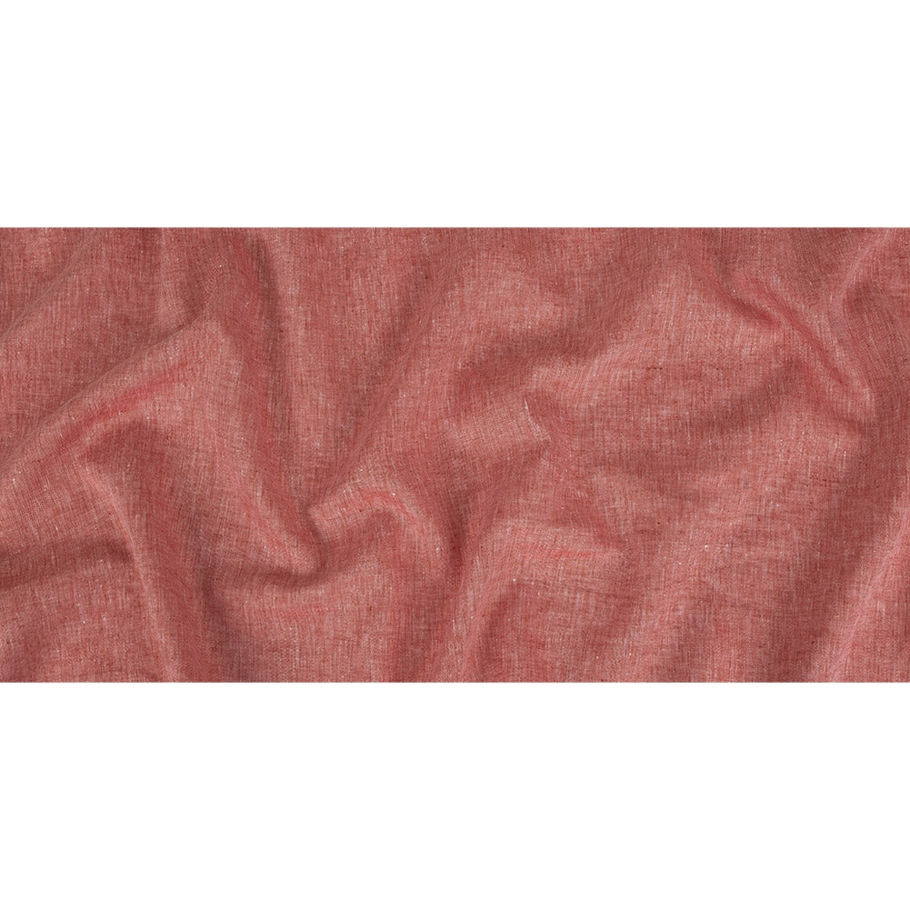Lightweight Linen Chambray - Heathered Tomato Puree - Minerva Collection Folded