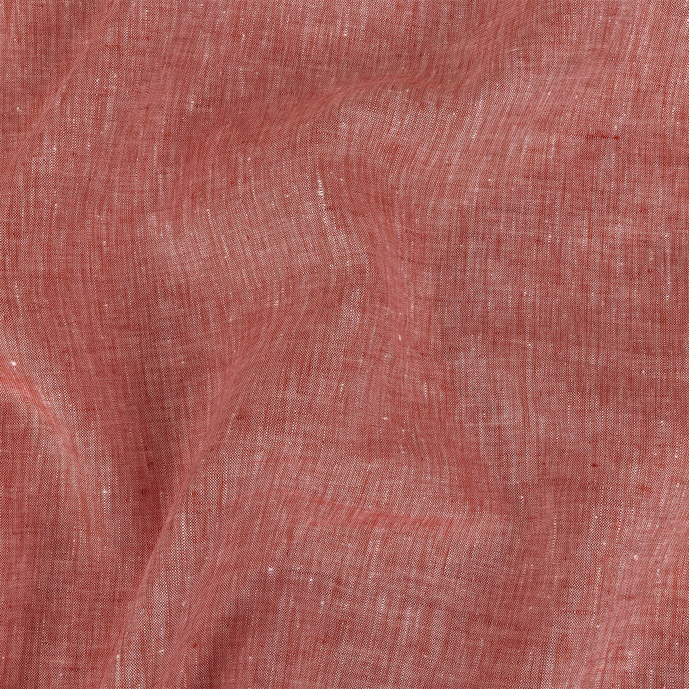 Lightweight Linen Chambray - Heathered Tomato Puree - Minerva Collection