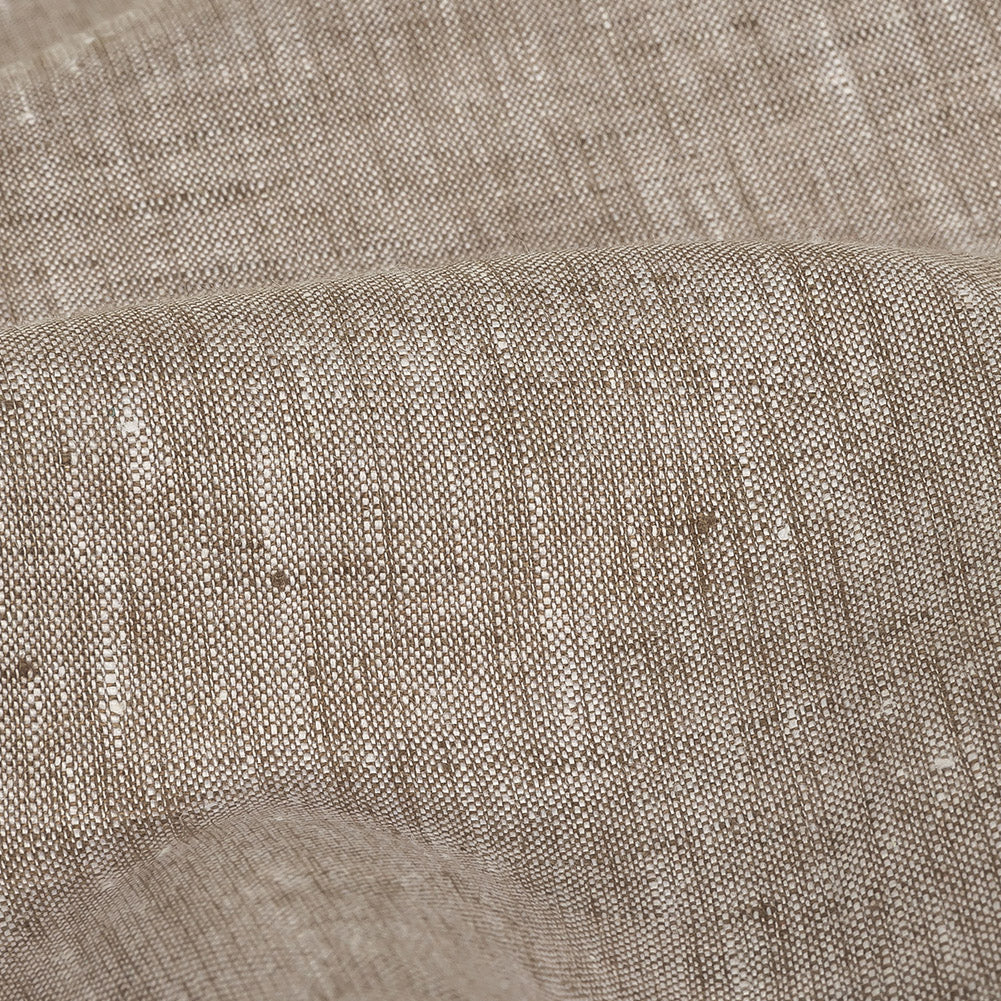 Minerva Heathered Brown Lightweight Linen Chambray - Full