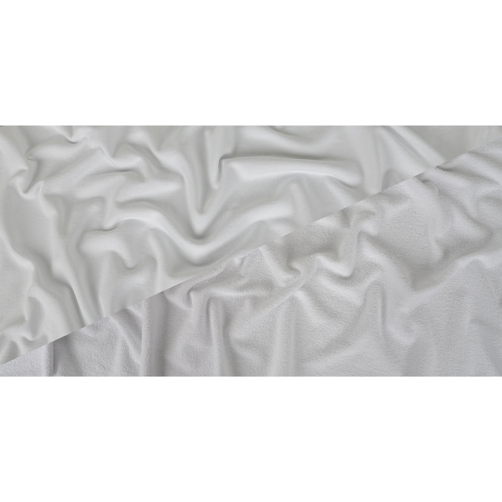 Cotton French Terry Knit - White - Elida Collection - Full
