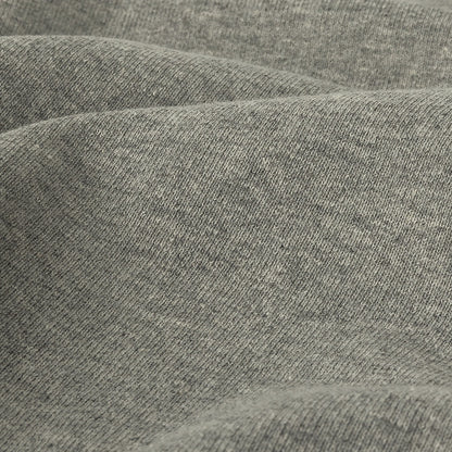 Cotton French Terry Knit - Heathered Gray and Lily White - Elida Collection