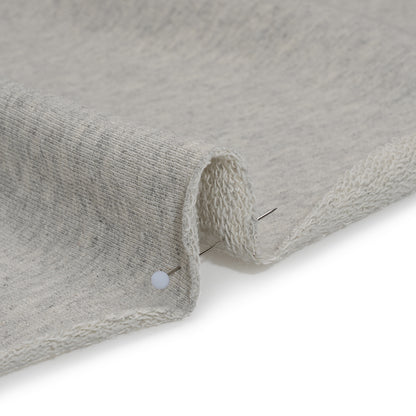 Cotton French Terry Knit - Heathered Moonbeam, Quarry, and Turtledove - Elida Collection