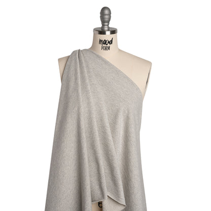 Cotton French Terry Knit - Heathered Moonbeam, Quarry, and Turtledove - Elida Collection