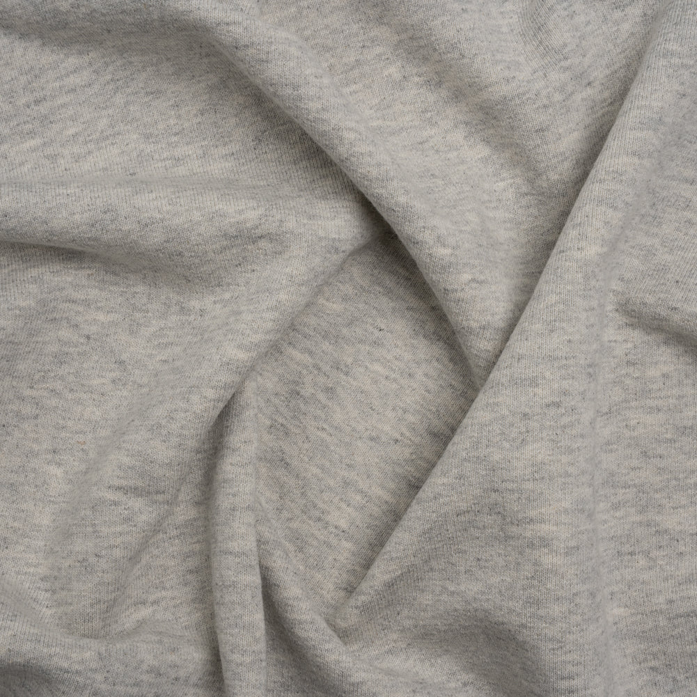 Cotton French Terry Knit - Heathered Moonbeam, Quarry, and Turtledove - Elida Collection