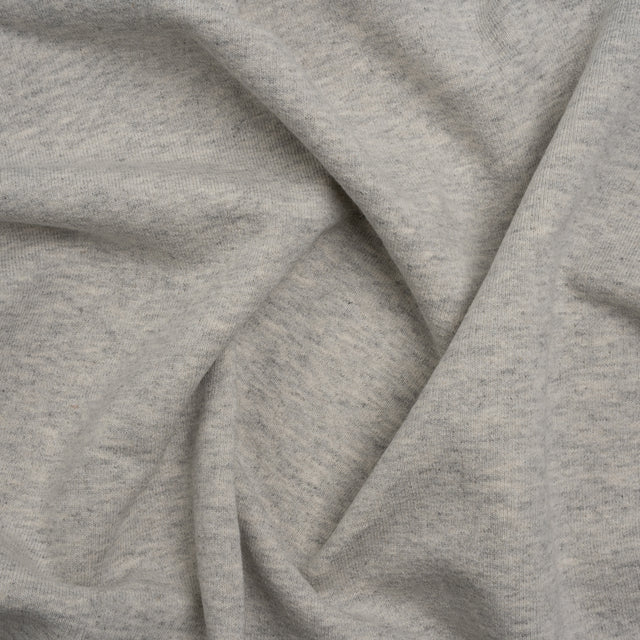 Cotton French Terry Knit - Heathered Moonbeam, Quarry, and Turtledove - Elida Collection