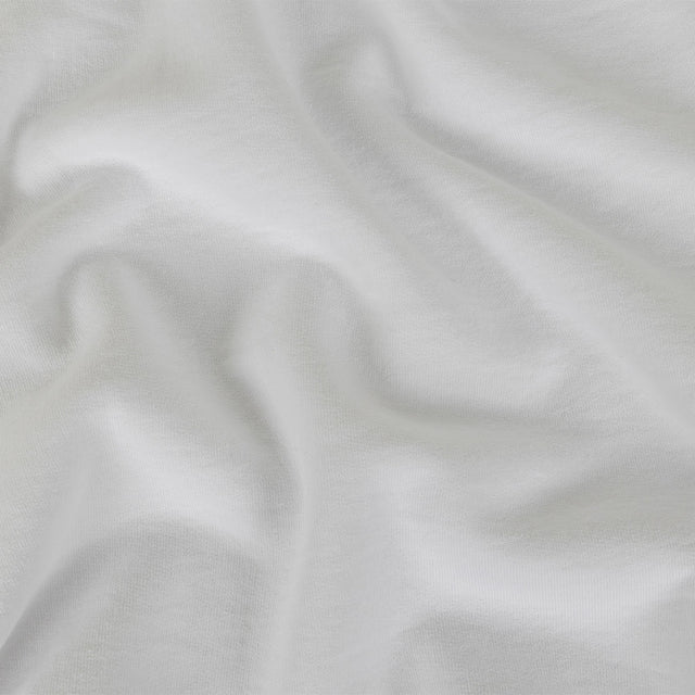 White Cotton Fleece Backed Jersey